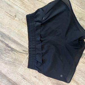 Athleta Women Black Mesh Shorts size S Like New only worn a few times